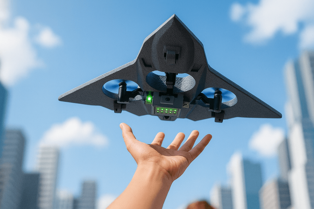 Safe palm launch - plane takes off gently from your hand